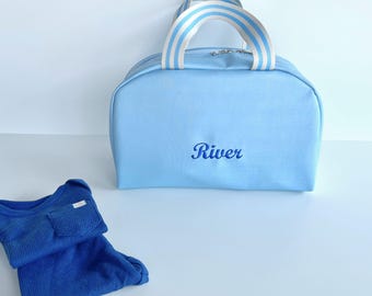 Personalized Waterproof Bottle Bag Embroidered Daycare Tote Minimalist Handbag