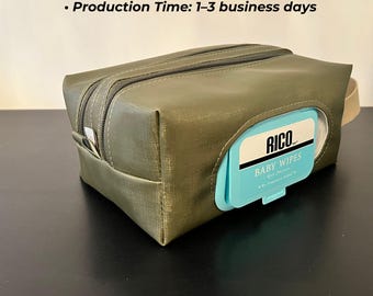 Personalized Diaper Wipe Pouch Toddler Essentials, Double Zipper Wipes Case