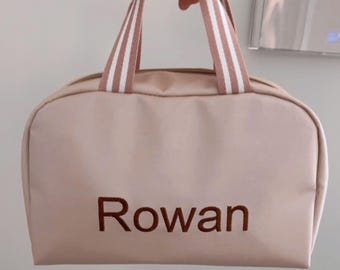 Personalized Waterproof Bottle Bag, Embroidered Daycare Tote Minimalist